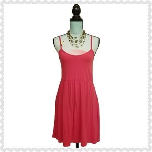 5 More Minutes Spaghetti Fit & Flare Dress Pink L